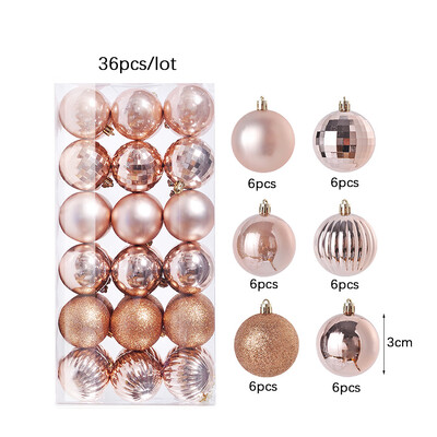 36 τμχ 3 εκατοστά Καλά Χριστούγεννα Πλαστική Μπάλα Κόκκινο Χρυσό Ασημί Χρώμα Πλαστικές Μπάλες Κρεμαστό Μπάλες Diy Χριστουγεννιάτικες Προμήθειες Χριστουγεννιάτικου Δέντρου Μπάλα