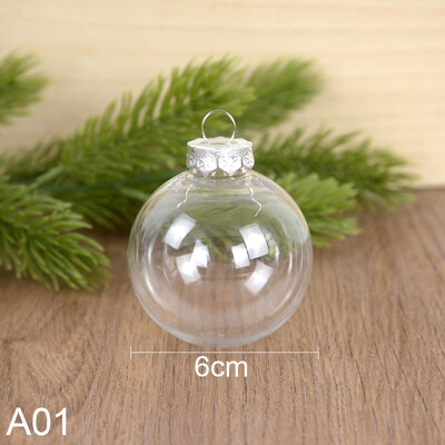 6 τμχ Clear Plastic DIY Γεμιζόμενα Στολίδια Μπάλας Διαφανή Χριστουγεννιάτικα Διακοσμητικά Μπάλα Χριστουγεννιάτικο Δέντρο Κρεμαστό Δώρο Γάμου