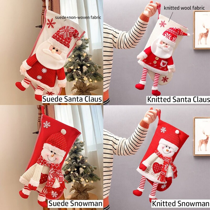 Χριστουγεννιάτικη τσάντα δώρου μεγάλης χωρητικότητας Διακοσμητικές κάλτσες Χριστουγεννιάτικες κάλτσες Κρεμαστές Χριστουγεννιάτικα στολίδια Χριστουγεννιάτικα στολίδια