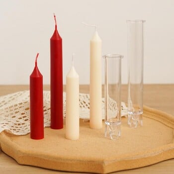 3D Bracket Long Pole Mold Caldle Caldle PC Plastic Church Candle Mold Αρωματικά κεριά Candlelight Dinner Candles Handmade DIY Mold