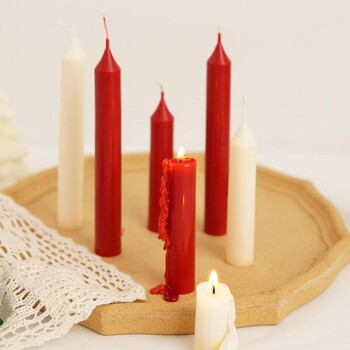 3D Bracket Long Pole Mold Caldle Caldle PC Plastic Church Candle Mold Αρωματικά κεριά Candlelight Dinner Candles Handmade DIY Mold