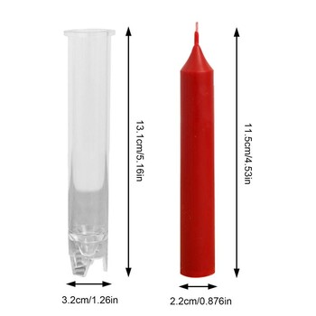 3D Bracket Long Pole Mold Caldle Caldle PC Plastic Church Candle Mold Αρωματικά κεριά Candlelight Dinner Candles Handmade DIY Mold