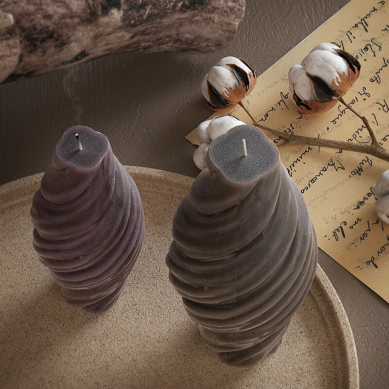 Spirālveida sveču veidnes ģeometrijas sveces silikona veidnes grebtas viļņotas sveces neregulāras svītras DIY spirālveida sveķu veidnes mājas dekorēšanai
