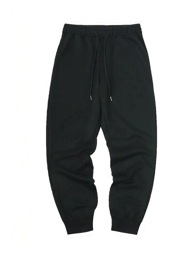 Pantaloni de modă pentru bărbați, de culoare uni, Pantaloni subțiri, confortabili, casual Pantaloni de jogging sport Pantaloni de sport de fitness, pantaloni respirabili cu cordon