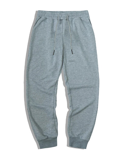 Pantaloni de modă pentru bărbați, de culoare uni, Pantaloni subțiri, confortabili, casual Pantaloni de jogging sport Pantaloni de sport de fitness, pantaloni respirabili cu cordon