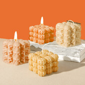 Rubika kuba galvaskausa ķirbju sveces silikona veidne DIY roku darbs aromterapijas ģipša ziepju veidošanas veidņu Helovīna sveču veidne