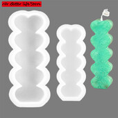 1 bucată 5-Link Lumânare Dragoste Mucegai din silicon DIY Lipici pentru picurare Tencuială Mucegai din rășină Petrecere de nuntă Cină Lumânări pentru aromaterapie lucrate manual