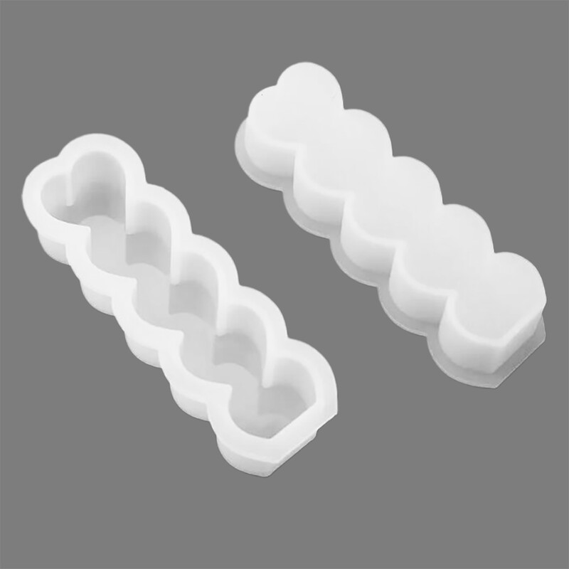 1 bucată 5-Link Lumânare Dragoste Mucegai din silicon DIY Lipici pentru picurare Tencuială Mucegai din rășină Petrecere de nuntă Cină Lumânări pentru aromaterapie lucrate manual