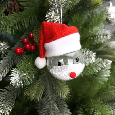 Ornamente noi de Crăciun pentru bile discoteca Pălărie de elan Pandantiv pentru brad de Crăciun Om de zăpadă Moș Crăciun Minge agățată Decor Crăciun Fericit Anul Nou 2025