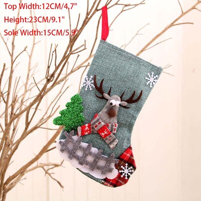 Veselé Vianoce Pančuchy Vianočné Cukríky Darčekové Tašky Krabica Snehuliak Elk Santa Claus Ponožky Zavesné Čižmy Navidad Novoročné Dekorácie Navidad