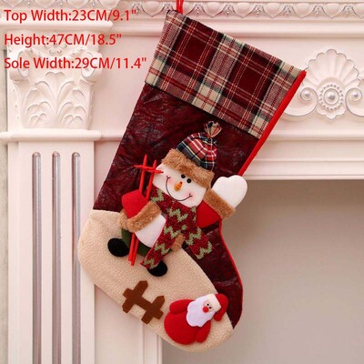 Veselé Vianoce Pančuchy Vianočné Cukríky Darčekové Tašky Krabica Snehuliak Elk Santa Claus Ponožky Zavesné Čižmy Navidad Novoročné Dekorácie Navidad