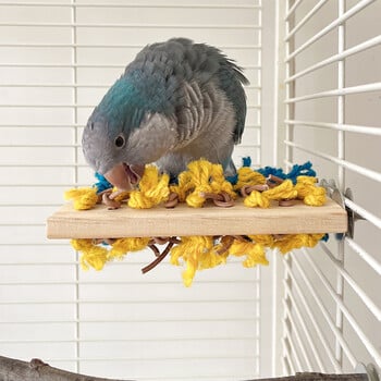 Bird Wood Platform Parrot Perch Stand Parakeet Παιδική χαρά Ράφι Κλουβί Bird Cage Αξεσουάρ για Budgies Parakeets Cockatiels