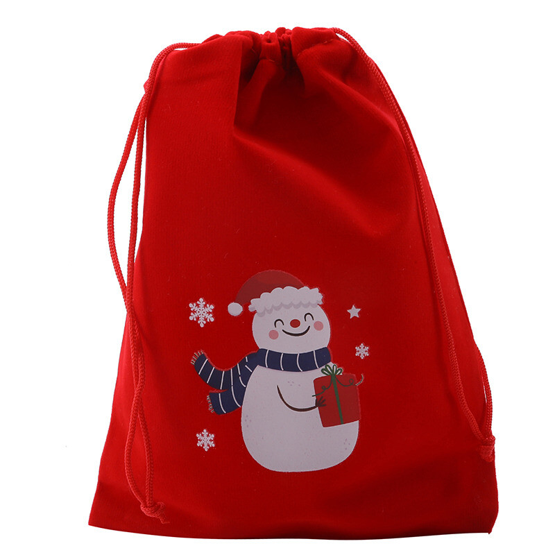 8Gb Priecīgus Ziemassvētkus Samta maisiņi Savelkamie maisiņi Ziemassvētku eglīšu rotājumiem Dekors Konfektes Cepumi Āboli Maisiņi Rotaslietu Iepakojuma maisiņi