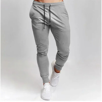 Pantaloni casual Jogger pentru bărbați Pantaloni de sport de marime mare, cu talie elastică Pantaloni casual sport, haine largi de fitness, secțiune subțire de primăvară