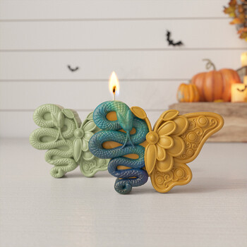 Halloween Skull Angel Flower Butterfly Candle Mould Silicone Butterfly Plaster Molds Handmade Soap Making Supplies ﻿