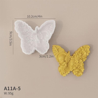 Helovīna galvaskausa eņģelis ziedu tauriņu sveces silikona veidnes tauriņu ģipša veidnes ar rokām gatavotas ziepju gatavošanas piederumi