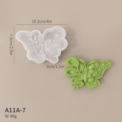 Helovīna galvaskausa eņģelis ziedu tauriņu sveces silikona veidnes tauriņu ģipša veidnes ar rokām gatavotas ziepju gatavošanas piederumi