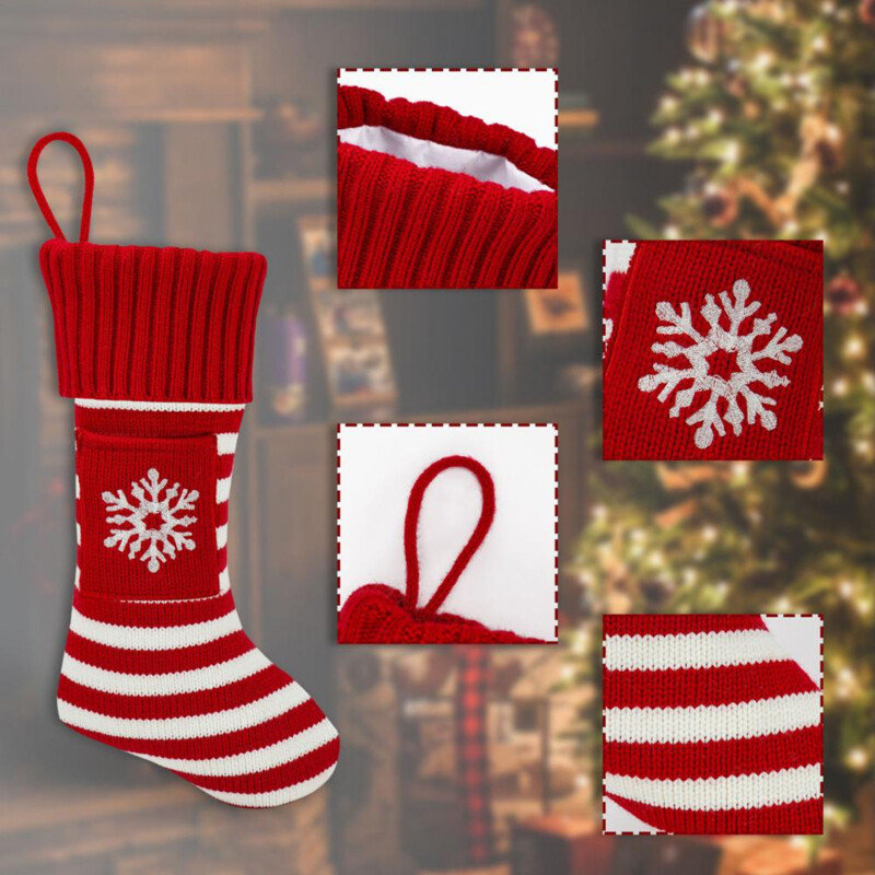 Karácsonyi harisnya Karácsonyi függő harisnya Kötött harisnya kisállat macska kutyaharisnya ajándék tartótáska otthoni partihoz kellékek