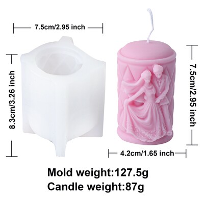 3D silikónová forma na sviečky s anjelským motívom, geometrický valcový trojuholníkový hranol, forma na mydlo, ružový kvet, víla, krása, umenie, remeslá, dekorácia, darček