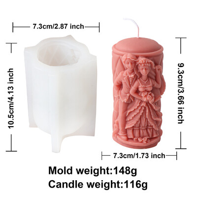 3D silikónová forma na sviečky s anjelským motívom, geometrický valcový trojuholníkový hranol, forma na mydlo, ružový kvet, víla, krása, umenie, remeslá, dekorácia, darček