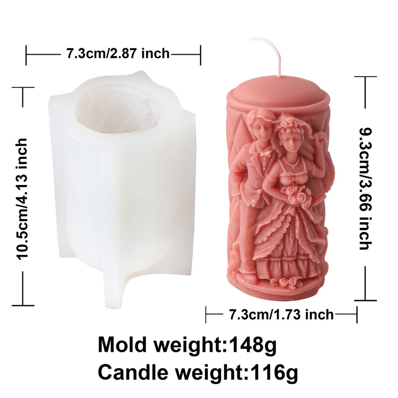 3D silikónová forma na sviečky s anjelským motívom, geometrický valcový trojuholníkový hranol, forma na mydlo, ružový kvet, víla, krása, umenie, remeslá, dekorácia, darček