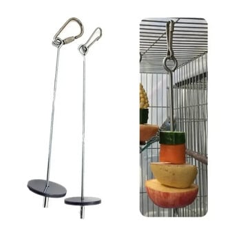 Pet Parrot Bird Rack Τροφίμων από ανοξείδωτο ατσάλι Φρούτα Spear Stick Διαδραστικό τροφοδότη Παιχνίδι τροφοδοσίας πουλιών Κρέας λαχανικών για σουβλάκι