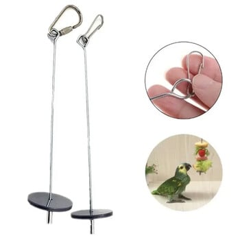 Pet Parrot Bird Rack Τροφίμων από ανοξείδωτο ατσάλι Φρούτα Spear Stick Διαδραστικό τροφοδότη Παιχνίδι τροφοδοσίας πουλιών Κρέας λαχανικών για σουβλάκι