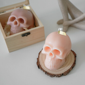 Skull Candle Mould Silicone Halloween Funny Scented Scented Candle Mold Halloween Handmade Gift Cancerle Crafts Home Decorating Crafts