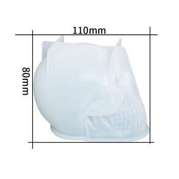 Skull Candle Mould Silicone Halloween Funny Scented Scented Candle Mold Halloween Handmade Gift Cancerle Crafts Home Decorating Crafts