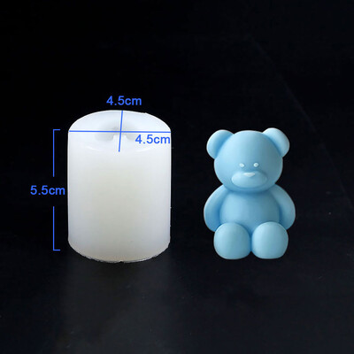 Για διασκέδαση τρισδιάστατα καλούπια για κεριά σιλικόνης Little Bear DIY Κεριά Αρωματοθεραπείας Σαπούνι Γύψο ρητίνης Καλούπι Πάγου Φόρμα ψησίματος Δώρα Χεριών