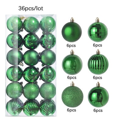 3Cm 4Cm Коледни топки Червено Златно Сребро Цветни Декоративни топки за коледно дърво за коледна украса 2023 Коледни парти орнаменти