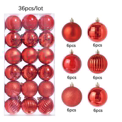 3Cm 4Cm Коледни топки Червено Златно Сребро Цветни Декоративни топки за коледно дърво за коледна украса 2023 Коледни парти орнаменти