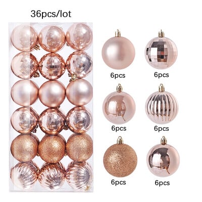 3Cm 4Cm Коледни топки Червено Златно Сребро Цветни Декоративни топки за коледно дърво за коледна украса 2023 Коледни парти орнаменти