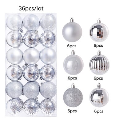 3Cm 4Cm Коледни топки Червено Златно Сребро Цветни Декоративни топки за коледно дърво за коледна украса 2023 Коледни парти орнаменти