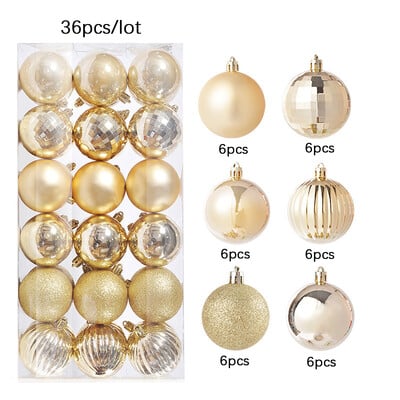 3Cm 4Cm Коледни топки Червено Златно Сребро Цветни Декоративни топки за коледно дърво за коледна украса 2023 Коледни парти орнаменти