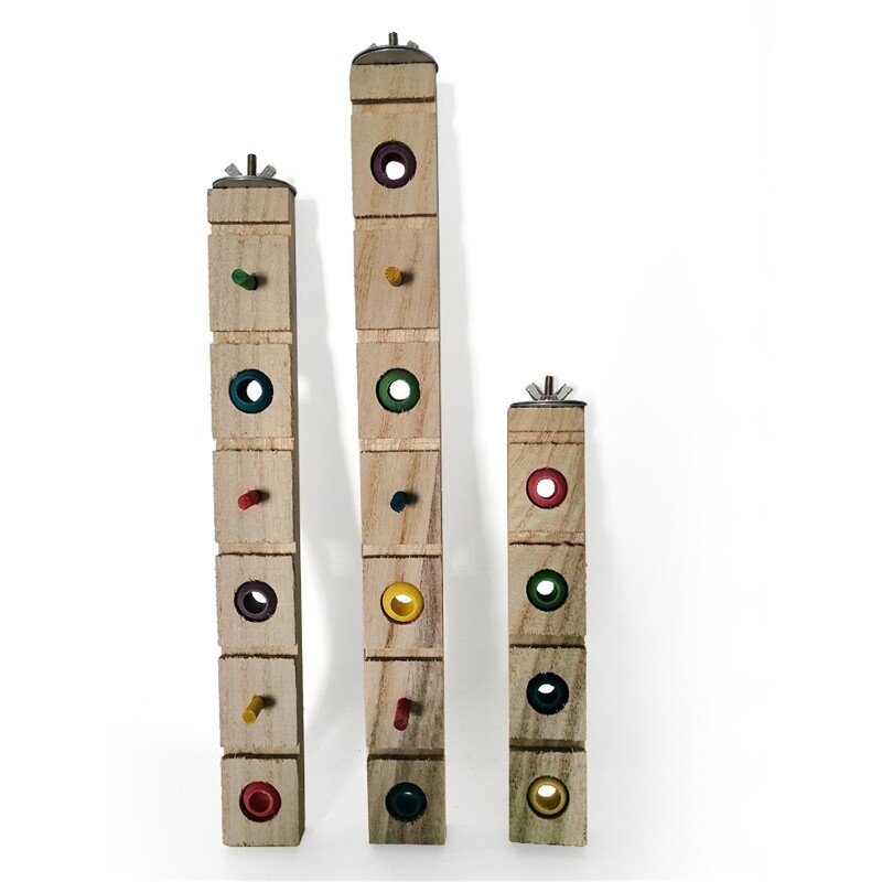 nou Cioc de măcinat bloc de biban din lemn de mestecat de păsări pentru papagali mici