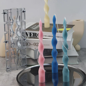 3D Screw Rod Candle Plastic Mold Diy Χειροποίητο Θυμίαμα Κερί Κατασκευής Προμήθειες Ακρυλικό Καλούπι Pc για Δώρα Δώρα Γάμου Διακόσμησης