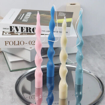 3D Screw Rod Candle Plastic Mold Diy Χειροποίητο Θυμίαμα Κερί Κατασκευής Προμήθειες Ακρυλικό Καλούπι Pc για Δώρα Δώρα Γάμου Διακόσμησης