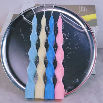 3D Screw Rod Candle Plastic Mold Diy Χειροποίητο Θυμίαμα Κερί Κατασκευής Προμήθειες Ακρυλικό Καλούπι Pc για Δώρα Δώρα Γάμου Διακόσμησης