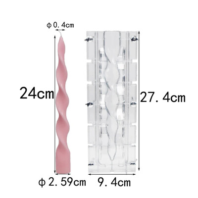 3D Screw Rod Candle Plastic Mold Diy Χειροποίητο Θυμίαμα Κερί Κατασκευής Προμήθειες Ακρυλικό Καλούπι Pc για Δώρα Δώρα Γάμου Διακόσμησης