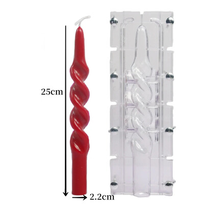 3D Screw Rod Candle Plastic Mold Diy Χειροποίητο Θυμίαμα Κερί Κατασκευής Προμήθειες Ακρυλικό Καλούπι Pc για Δώρα Δώρα Γάμου Διακόσμησης