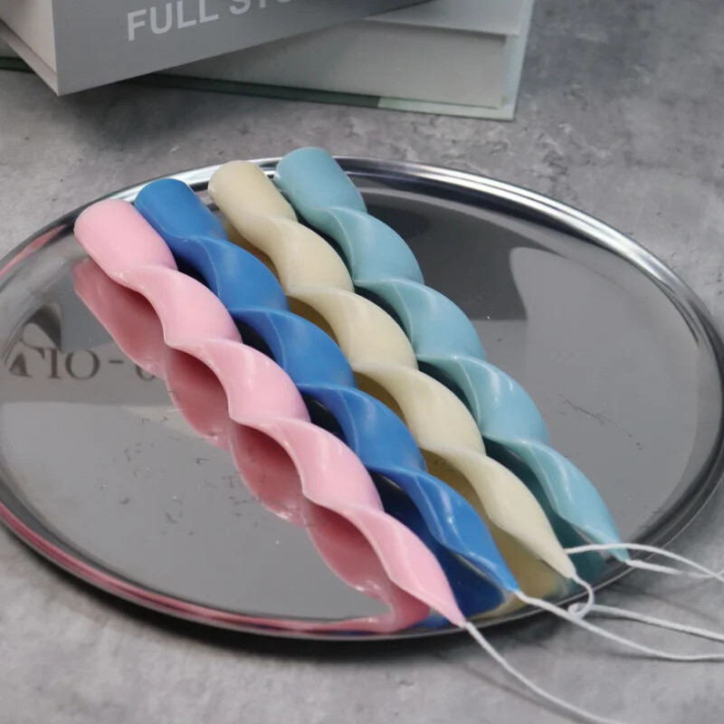 3D Screw Rod Candle Plastic Mold Diy Χειροποίητο Θυμίαμα Κερί Κατασκευής Προμήθειες Ακρυλικό Καλούπι Pc για Δώρα Δώρα Γάμου Διακόσμησης