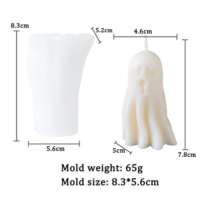 Dovleac fantomă Decor de Halloween Lumânare Mucegai din silicon DIY Handmade Aromaterapie Lumânare Gips Rașină Cadouri Halloween Masa