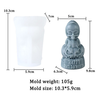 Dovleac fantomă Decor de Halloween Lumânare Mucegai din silicon DIY Handmade Aromaterapie Lumânare Gips Rașină Cadouri Halloween Masa