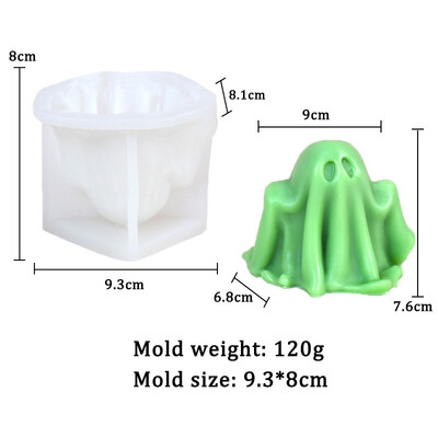 Dovleac fantomă Decor de Halloween Lumânare Mucegai din silicon DIY Handmade Aromaterapie Lumânare Gips Rașină Cadouri Halloween Masa