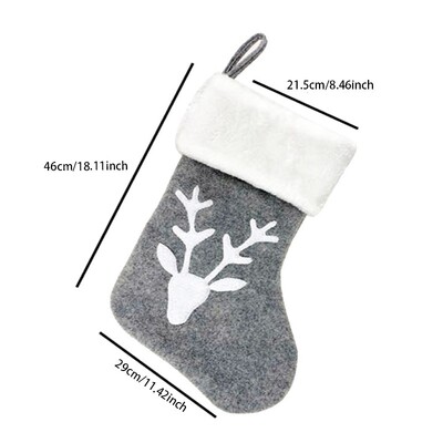 Ziemassvētku zeķu turētāji koku rotājumi Briežu maisi Ziemassvētku dāvanu maisiņi dāvanas bērniem dekorācijas sienas mākslas zeķes materiāli jauni
