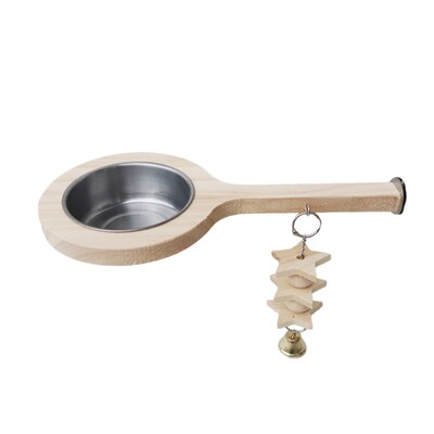 Hrănitoare pentru hrană pentru perusi, cușcă de păsări, suport pentru papagali, biban cu bol detasabil, ramură de odihnă pentru calopsiți, provizii de hrănire pentru papagali