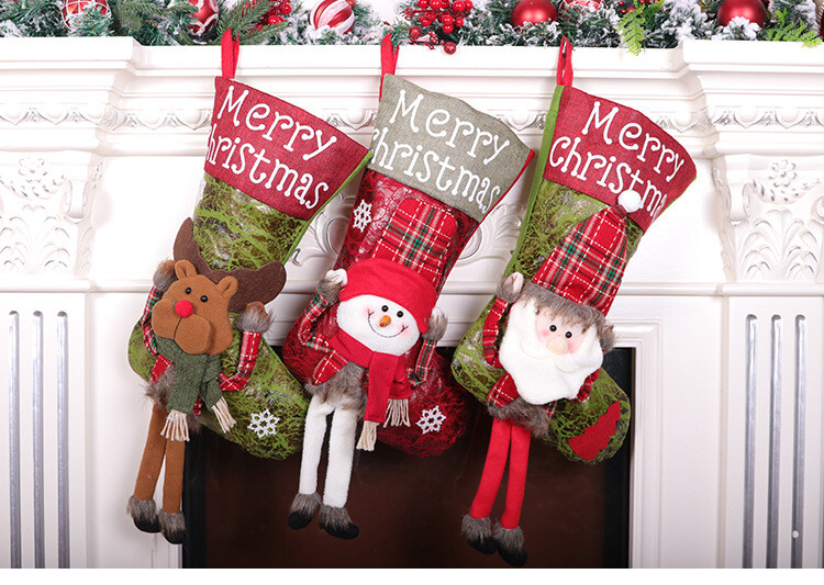 Decoratiuni de Craciun Sosete de Craciun Ornamente Pandantiv Cizme mici Copii Anul Nou Geanta de bomboane Cadou Semineu Bijuterii 2023