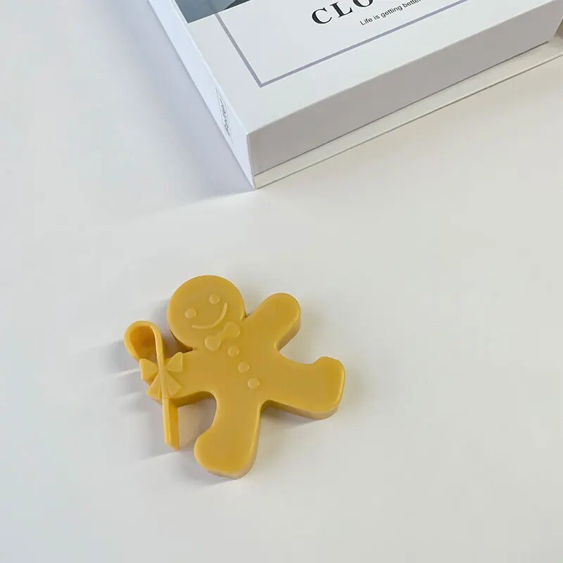 Mucegai din silicon DIY Gingerbread Man Mold pentru prăjituri de Crăciun pentru săpun lucrat manual pentru lumânări