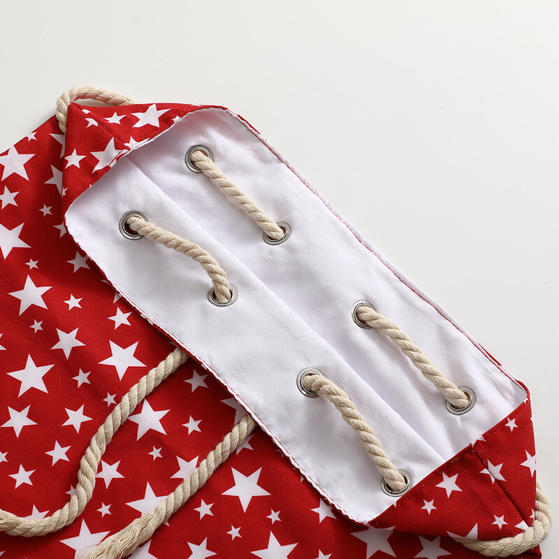 Liels Ziemassvētku Ziemassvētku vecīša maiss, punktveida svītru rūts ar savelkamu auklu, personalizēts Ziemassvētku lielizmēra audekla dāvanu maisiņš